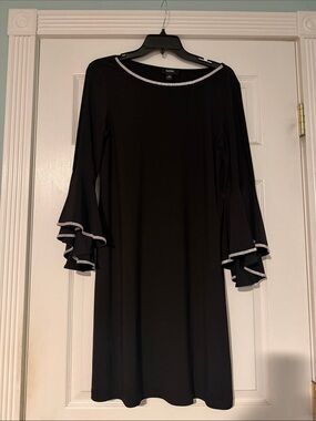 msk long sleeve shift dress Msk Womens Petites Mini Long Sleeve Shift Dress Navy PM
